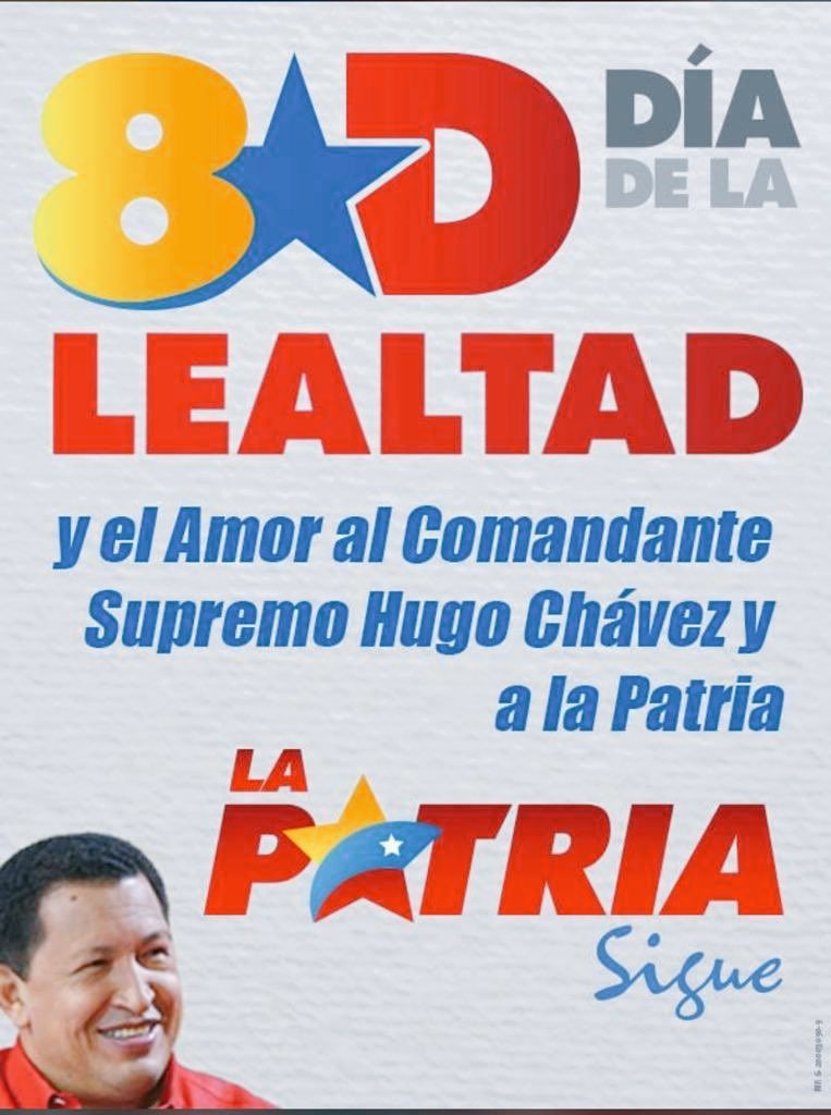 ¡Día de la Lealtad y el Amor! 

Somos  un pueblo leal y conciente y demostramos hoy más que nunca nuestro compromiso con la patria. 
<a href="/NicolasMaduro/">Nicolás Maduro</a>
<a href="/HectoRodriguez/">Héctor Rodríguez C.</a>
<a href="/GRaulparedes/">Gral. Raúl Paredes</a>
<a href="/MirandaGob/">Gob Miranda</a>

#PatriaQueridaYEterna