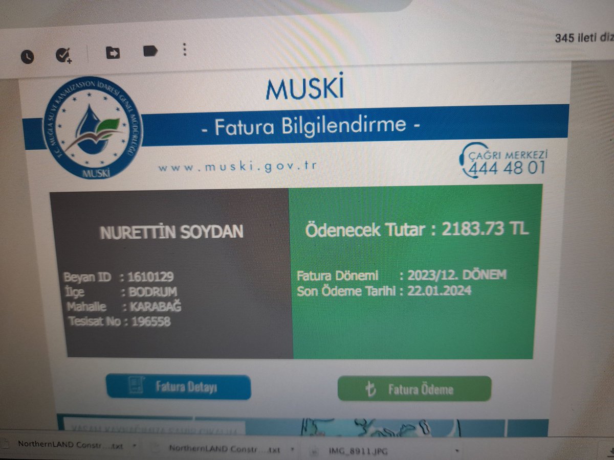 Nurettin Soydan (@nurettinsoydan) on Twitter photo MUSKİ, ÇILDIRDIN MI?
6 aydır Bodrum'da yokum. Istanbul'dan sonra ABD'ye geçtim. Ödediğim son su faturası 127 TL. #Muski, yeni yıl sürprizi yapmış, çıldırdınız mı kardeşim. Bodrum'un tüm suyunu evde olmayan ben mi tükettim! Bu ayıbı düzeltin veya ayrıntıları açıklayın.
<a href="/muskibasin/">MUSKİ Genel Müdürlüğü</a> MUSKİ, ÇILDIRDIN MI?
6 aydır Bodrum'da yokum. Istanbul'dan sonra ABD'ye geçtim. Ödediğim son su faturası 127 TL. #Muski, yeni yıl sürprizi yapmış, çıldırdınız mı kardeşim. Bodrum'un tüm suyunu evde olmayan ben mi tükettim! Bu ayıbı düzeltin veya ayrıntıları açıklayın.
<a href="/muskibasin/">MUSKİ Genel Müdürlüğü</a>