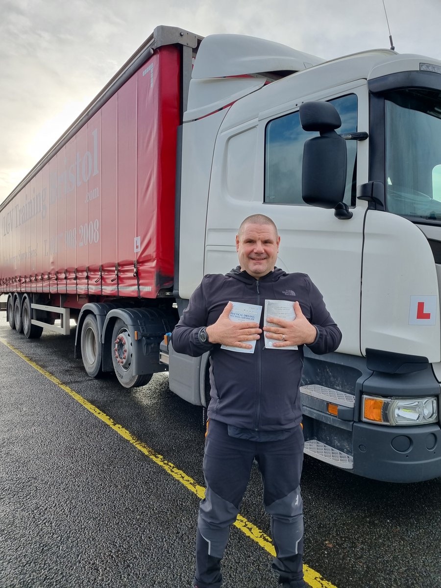 Huge Congratulations to Neil, on a well deserved first time, Cat.C+E test pass today. Keep up the safe driving mate. We wish you all the very best for the future! LGVTrainingBristol.com #YourJourneyStartsHere