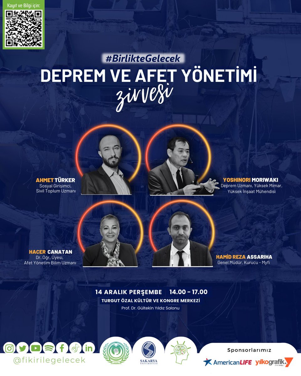 📢 Fikir ile Gelecek Ailesi'nden Deprem ve Afet Yönetimi Zirvesi geliyor!

🚨 Sahada yer almaktan, deprem gerçeğiyle yaşamaya kadar geniş bir konu yelpazesinde konuşmacılarımızla dolu dolu bir gün geçireceğiz.

📌Vakit kaybetmeden yerinizi alın:
fikirilegelecek.com/etkinlik/birli…