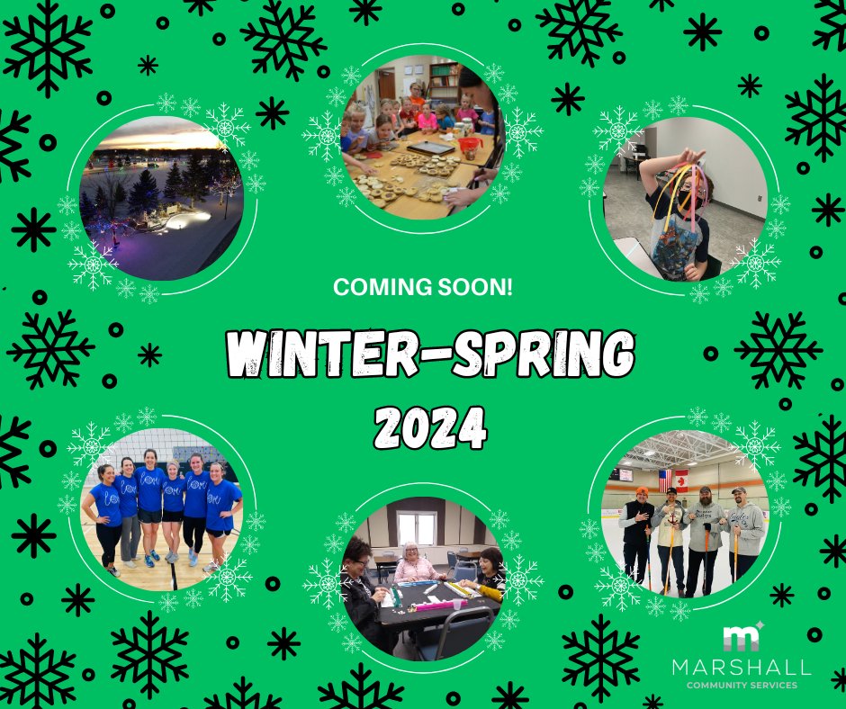 Coming soon! Registration for MCS Winter/Spring activities will open on Wednesday, December 20th at 8:30 a.m. View a SNEAK PEEK of the brochure online by clicking the link: bit.ly/MCSWinterSpring