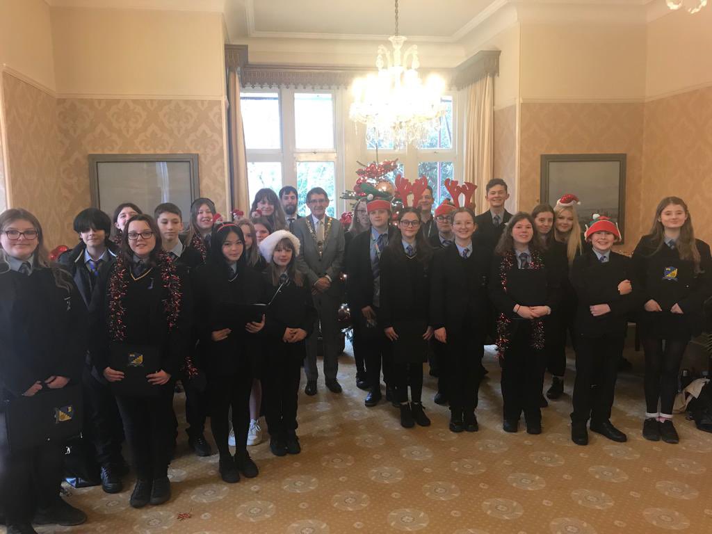 Pentrehafod choir enjoying their visit to Mansion House today. Looking forward to our concerts next week! <a href="/Pentrehafod/">Pentrehafod School</a>