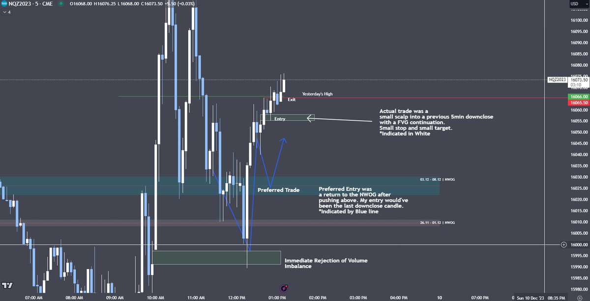 AnonTraderRy's tweet photo. Patience will always pay..

I didn't take a single trade today until around 12:30 PM EST. 

I wait wait wait until I am almost certain of the direction we're going to head. I'll then only take a trade that I'd be extremely surprised to get stopped out of.

Trade Below on #NQ https://t.co/e9x5euKkIG