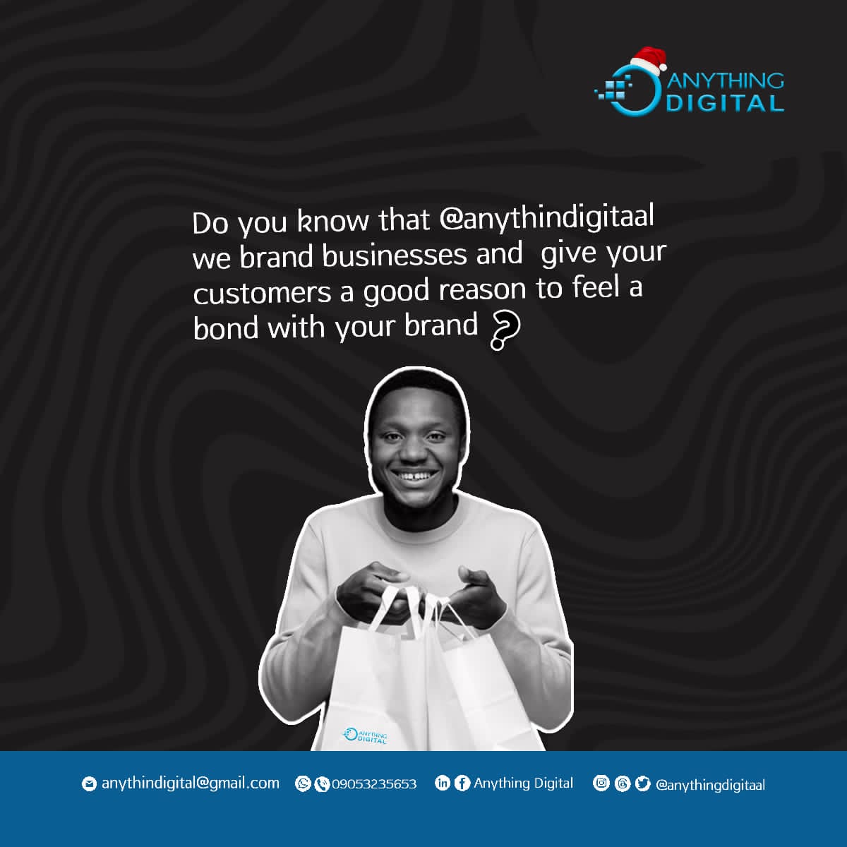 AnythinDigitaal's tweet photo. Now you know!Contact Us Today!
#digitalmarketing #digitalmarketingagency #anythindigitaal  #businessbranding #branding #businessgrowth #bond #customersatisfaction #clientlove https://t.co/loKLoKPt7l