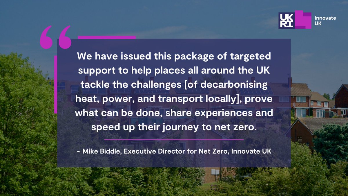 🔓Unlocking Net Zero market opportunities worth £500bn

Innovate UK’s #NetZeroLiving programme launches £25m+ initiative to help #LocalAuthorities reach #NetZero by:

💚Speeding up progress
🗣️Sharing expertise
🗝️Unlocking investment opportunities

ow.ly/xn1A1054XZk