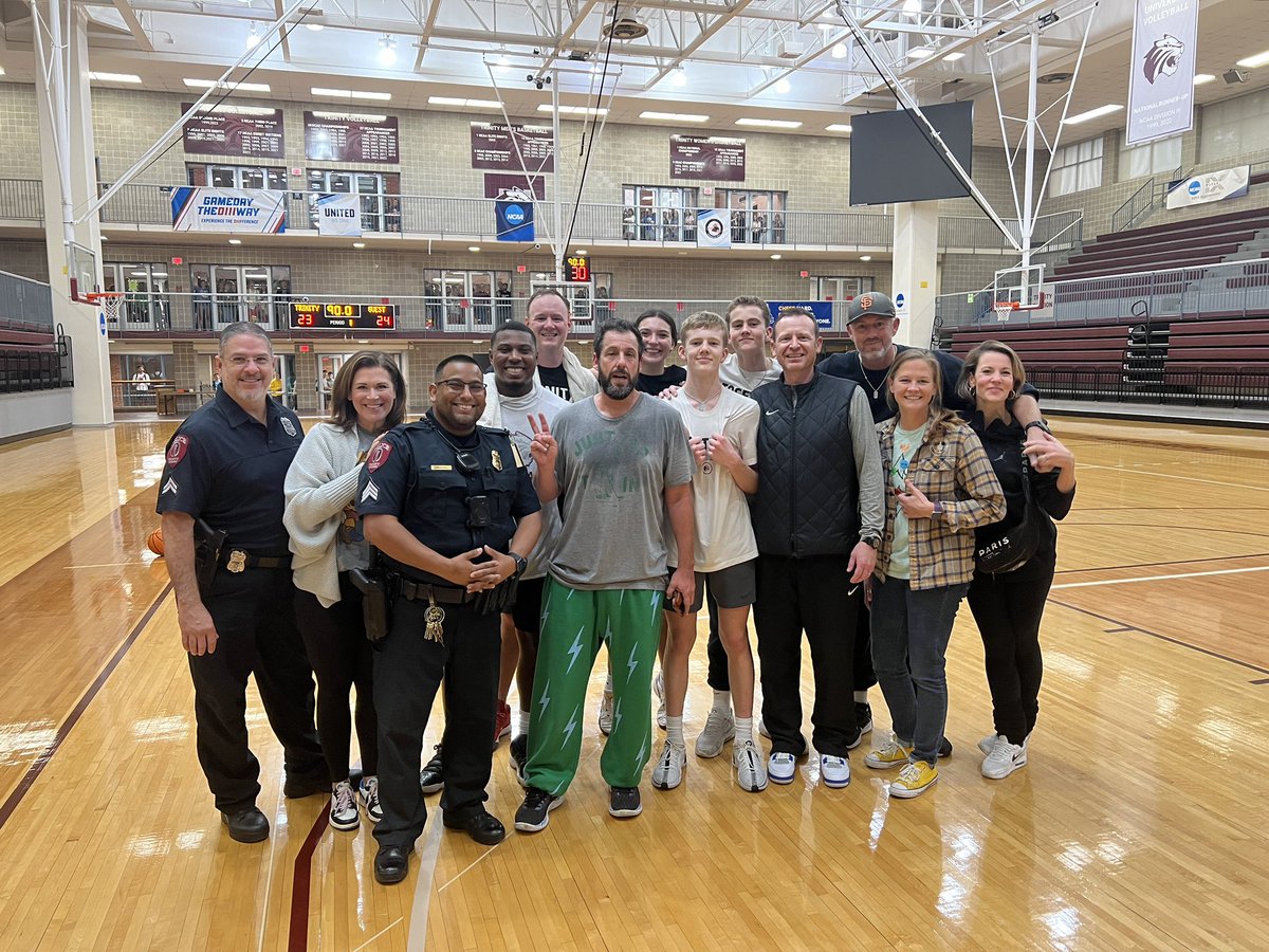 TU Ath Facilities (@bell_center) on Twitter photo Thanks for stopping by <a href="/AdamSandler/">Adam Sandler</a> <a href="/happymadison/">Happy Madison</a>
Hope you had fun. The Hustle was real. <a href="/JimmyBoxSmith/">Jimmy Smith</a> can’t guard the back cut! Sterling & The Kid look forward to the next game. #experientiallearning #d3hoops Thanks for stopping by <a href="/AdamSandler/">Adam Sandler</a> <a href="/happymadison/">Happy Madison</a>
Hope you had fun. The Hustle was real. <a href="/JimmyBoxSmith/">Jimmy Smith</a> can’t guard the back cut! Sterling & The Kid look forward to the next game. #experientiallearning #d3hoops