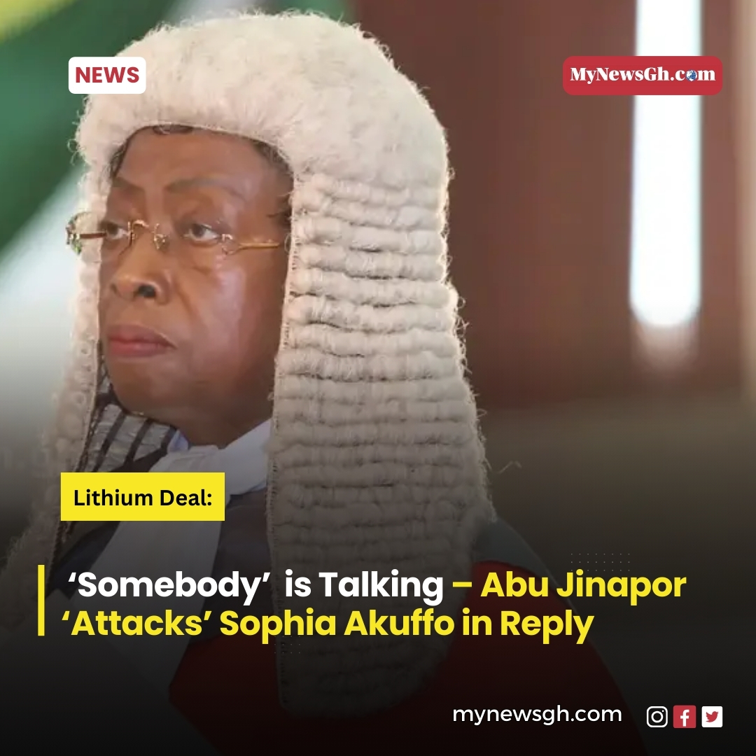 Lithium Deal: ‘Somebody’  is Talking – Abu Jinapor ‘Attacks’ Sophia Akuffo in Reply
mynewsgh.com/lithium-deal-s…

#mynewsgh #DonLittle #KingPromise #Medeama #AbenaKorkor #MyGhanaCard #Bawumia #viralvideo #ShalimarAbbiusi #Afronita #KizzDaniel #Shallipopi #Wontimi #Osimeh #Asantes