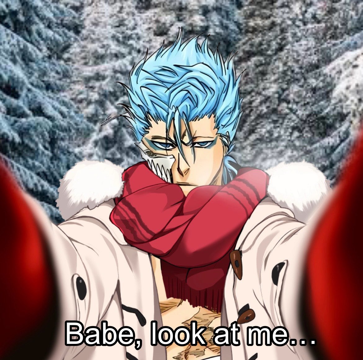 grimms_girl's tweet photo. Aaahh I love that trend so much! ☃️🩵 this is the first thing that come to my mind when I saw this🧣
#grimmjowjaegerjaquez #grimmjowjeagerjaques #grimmjowfanart #grimmjow6 #arrancarbleach #espadableach #bleach #bleachanime #bleachmanga #fanart #selfship #selfshipping https://t.co/MbfqL06q4P