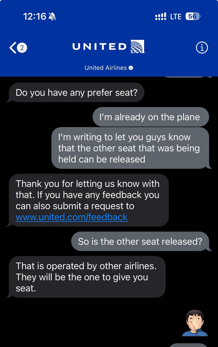 holatgr's tweet photo. I sometimes wonder if @united chat agents speak English https://t.co/7cnngpMTRV