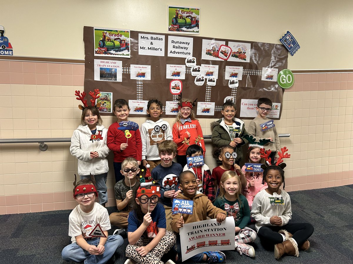Mr_Esbenshade's tweet photo. Congratulations to these HIGHLAND TRAIN STATION AWARD winners for being the top class in their grade level for our midpoint spot of our Nov-Dec Math Challenge. #RunawayRailwayAdventure #MathSeeds @GoMounts #TopClassesInKAnd1stGrade https://t.co/OSnFRBR5Tw