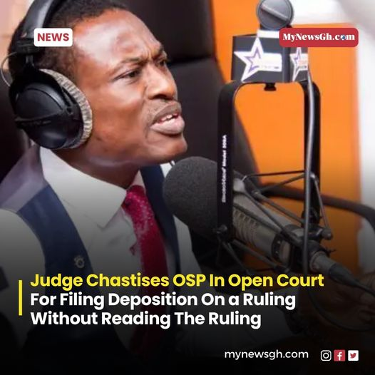 Judge Chastises OSP In Open Court For Filing Deposition On a Ruling Without Reading The Ruling
mynewsgh.com/judge-chastise…

#mynewsgh #DonLittle #KingPromise #Medeama #MyGhanaCard #Bawumia #viralvideo #ShalimarAbbiusi #Afronita #KizzDaniel #Shallipopi #Wontumi #Osimeh #Asantes