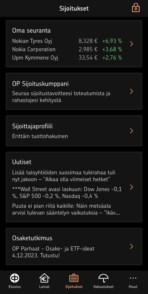 Olkurola's tweet photo. Boom💥 OP-mobiilin kaikkien aikojen tajuttomin päivitys on täällä. Päivitysten päivitys, kosminen musta aukko, pimeämpi kuin Helsingin talvi, Suomen vantablack eli OP:n tumma moodi. Päivitä ja kokeile, et tule takaisin 📲 #OPmobiili #talous #sijoittaminen https://t.co/kdPwlRFTLQ
