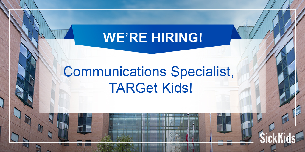 #SKCareers: Join our team! @TARGet_Kids is looking for a Communications Specialist. The deadline to apply is Dec. 12. bit.ly/3RhMjfs