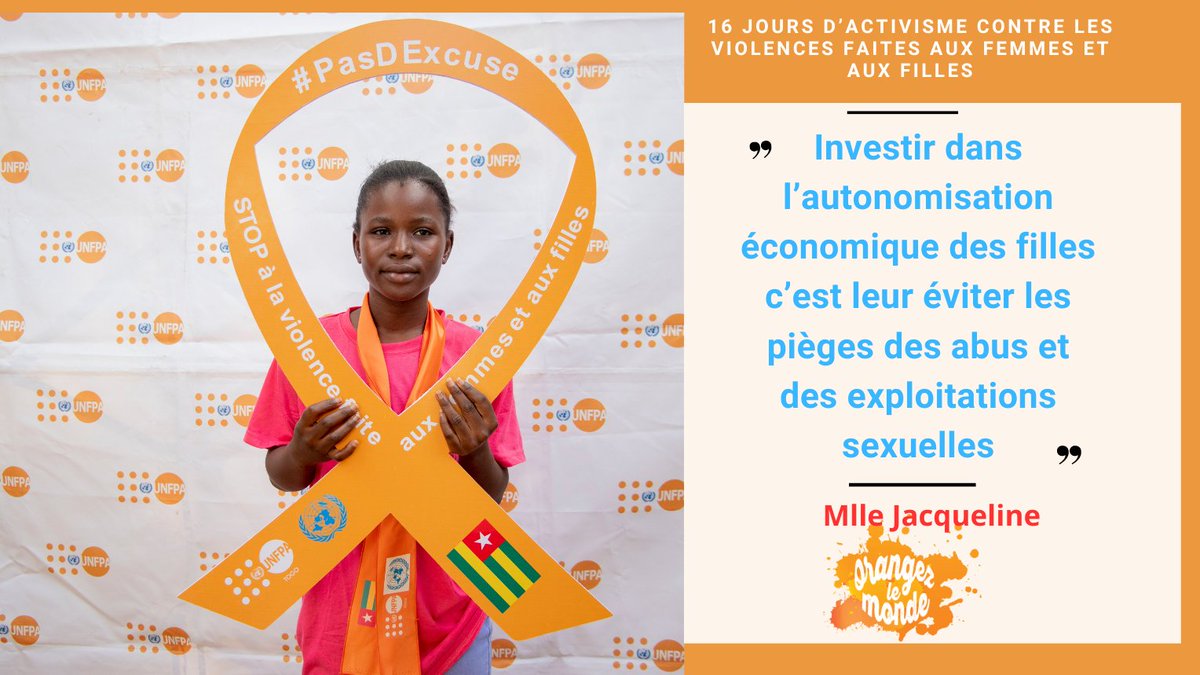 UNFPA_TOGO's tweet photo. Moins elles sont autonomes financièrement, plus elles sont  dépendantes, vulnérables et plus exposées aux #violences basées sur le genre.

Garantir l'#autonomisation des filles et des femmes, c'est prévenir les #violences à leur égard!
#PasDExcuse 
#droitshumains https://t.co/EM2ifnkKsh