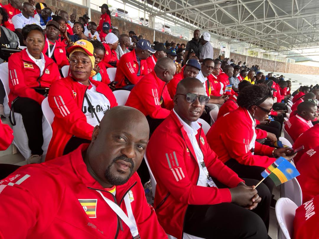 JuliusTusiimeK's tweet photo. I joined colleague members and staff of Parliament from the member states of the East African Community in the opening ceremony of the 13th Inter-Parliamentary Games that kicked off today at Kigali Pele Stadium Rwanda. As team Uganda, we’re ready to bring all trophies home ✊ https://t.co/bjkFjriJHg