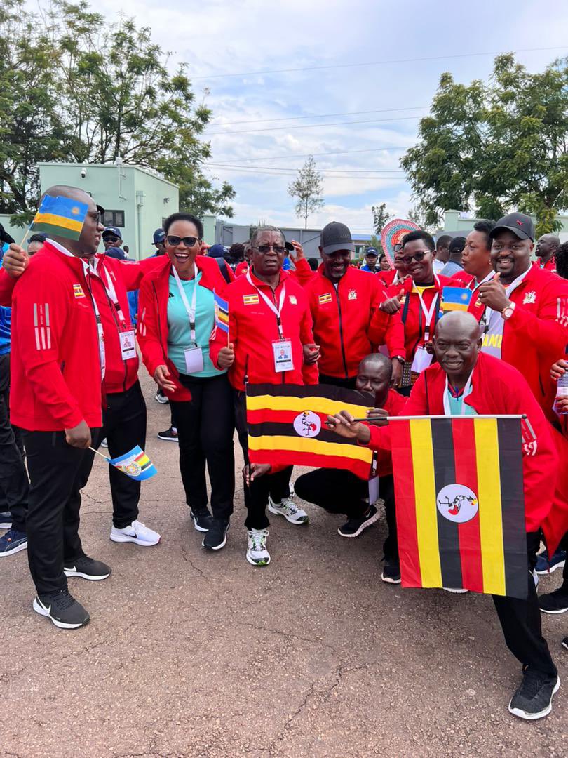 JuliusTusiimeK's tweet photo. I joined colleague members and staff of Parliament from the member states of the East African Community in the opening ceremony of the 13th Inter-Parliamentary Games that kicked off today at Kigali Pele Stadium Rwanda. As team Uganda, we’re ready to bring all trophies home ✊ https://t.co/bjkFjriJHg
