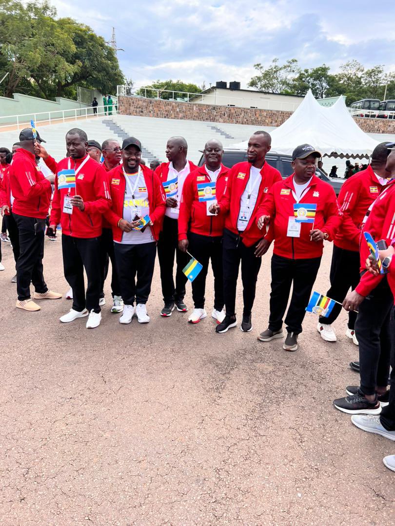 JuliusTusiimeK's tweet photo. I joined colleague members and staff of Parliament from the member states of the East African Community in the opening ceremony of the 13th Inter-Parliamentary Games that kicked off today at Kigali Pele Stadium Rwanda. As team Uganda, we’re ready to bring all trophies home ✊ https://t.co/bjkFjriJHg