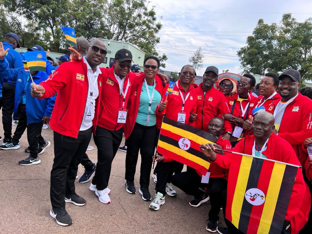JuliusTusiimeK's tweet photo. I joined colleague members and staff of Parliament from the member states of the East African Community in the opening ceremony of the 13th Inter-Parliamentary Games that kicked off today at Kigali Pele Stadium Rwanda. As team Uganda, we’re ready to bring all trophies home ✊ https://t.co/bjkFjriJHg