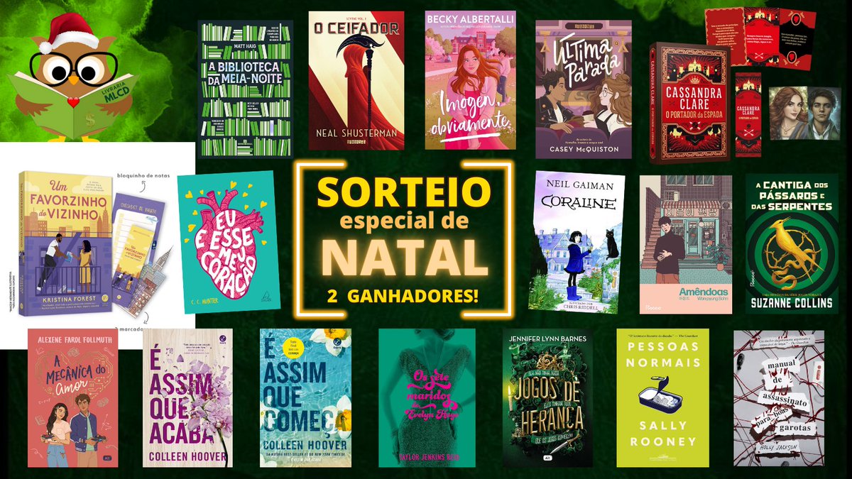 🔥 SORTEIO ESPECIAL DE NATAL 🎅

SERÃO 2 ESCOLHIDOS!!
📚 PRÊMIO: Os ganhadores vão poder escolher 1 dos livros da imagem ou pix de R$40 cada.

↪️ Regras:
- Seguir <a href="/meu_livro_off/">Meu Livro Com Desconto 📖</a> e <a href="/OfertasEmGeral/">Ofertas Em Geral</a>
- Dar RT nesse tweet, curtir e comentar #meulivrocomdesconto
- Participar do nosso