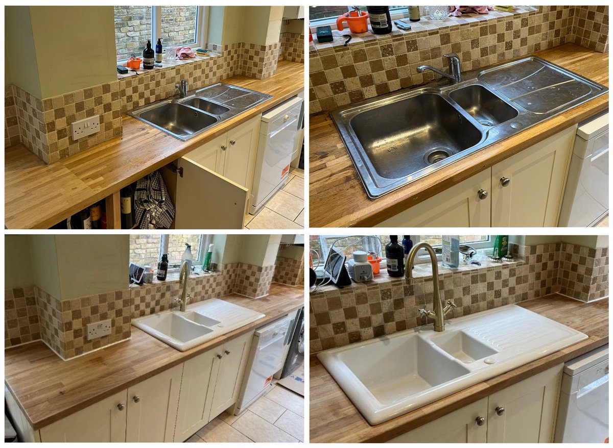 HandymanWindsor's tweet photo. A Windsor client booked me well in advance so I could start work the day they moved in.The largest job they had was to replace a water damaged worktop fitting a new sink &amp; tap at the same time. They were really pleased with how it looked &amp; I'm back there again soon.
#windsor https://t.co/bxftc0atOE