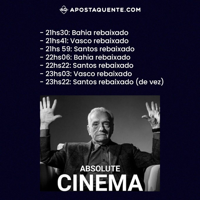 &Uacute;ltima rodada foi uma montanha-russa de emo&ccedil;&otilde;es!  #Santos #Vasco #Bahia #Brasileirao #Brasileiraorei<a href="/tag/bahia"class="tags"><span>#bahia</span></a><a href="/tag/santos"class="tags"><span>#santos</span></a><a href="/tag/vasco"class="tags"><span>#vasco</span></a><a href="/tag/pele"class="tags"><span>#pele</span></a><a href="/tag/brasileirao"class="tags"><span>#brasileirao</span></a><a href="/tag/rebaixamento"class="tags"><span>#rebaixamento</span></a>