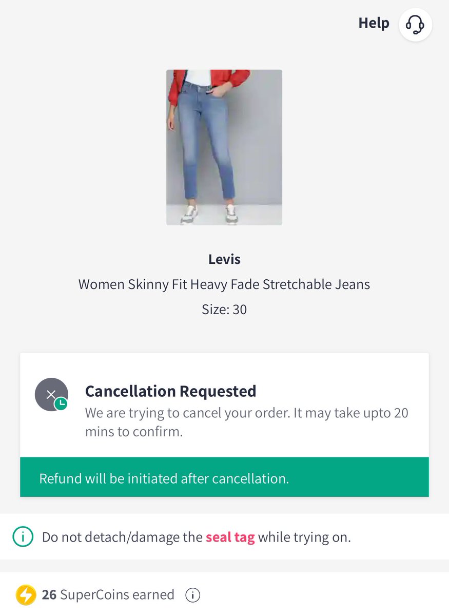 Mou9474's tweet photo. @myntra @MyntraSupport order id OrderID #1253784 26686020448701 was in cancellation in progress status since last 24 hr.I contacted with myntra support but they didn’t help me at all and put my chat status in I am out mode. 
Most exhausted experienced.Refund my money now https://t.co/pAfIUN8fYx
