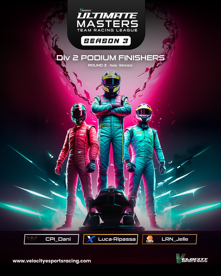 V_UMF1's tweet photo. Congratulations to our podium finishers 👏🔝🍾

Division 2️⃣

Round 3️⃣ at Italy Monza 🇮🇹

🥇 @LucaRipassa
🥈 #CPI_Dani
🥉 @LRN_Jelle https://t.co/yMcpIDfdNR