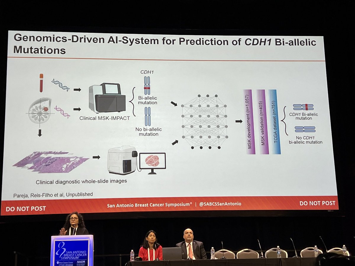 Exciting state-of-the art science on use of #AI in diagnosis of #lobular breast cancer. Great presentation by @FresiaPareja #SABCS23