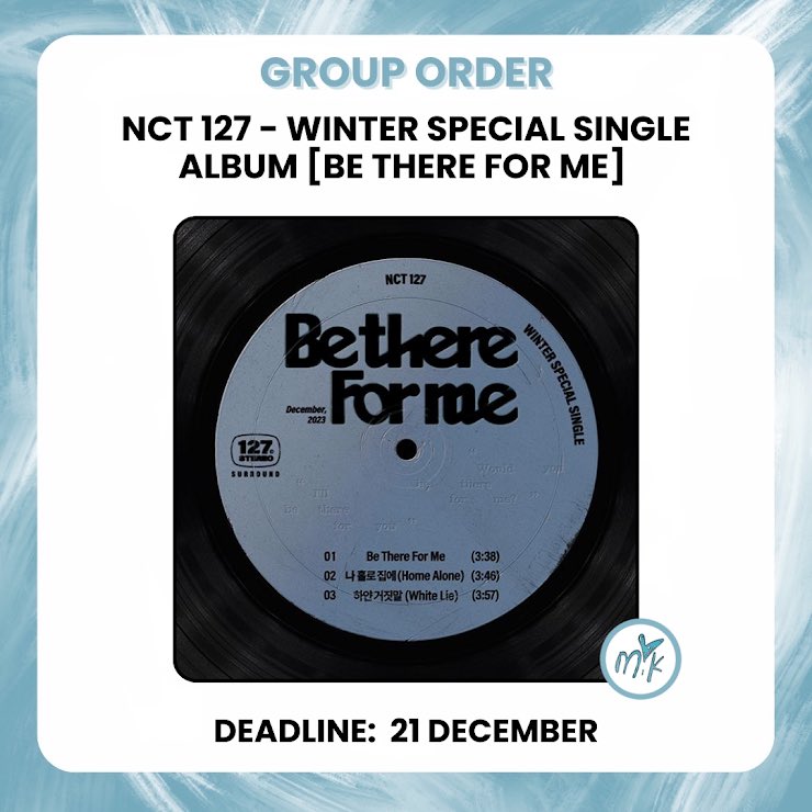 MIK_GO2's tweet photo. 🇮🇹🇪🇺[#GO] #NCT127 - Winter Special Single Album [BE THERE FOR ME] 

@MIK_GO2 x @officialnctita 🫶🏻

💶127 STEREO ver. 31€
💶HOUSE ver. 19€
💶Smini ver. 13€

📦KR/ITA SHIPPING and CUSTOMS INCLUDED

🇮🇹🇬🇧Modulo da compilare/form:

https://t.co/7lradqzKOl

#nctgo #nctgrouporder https://t.co/hUt1Q6IVxC