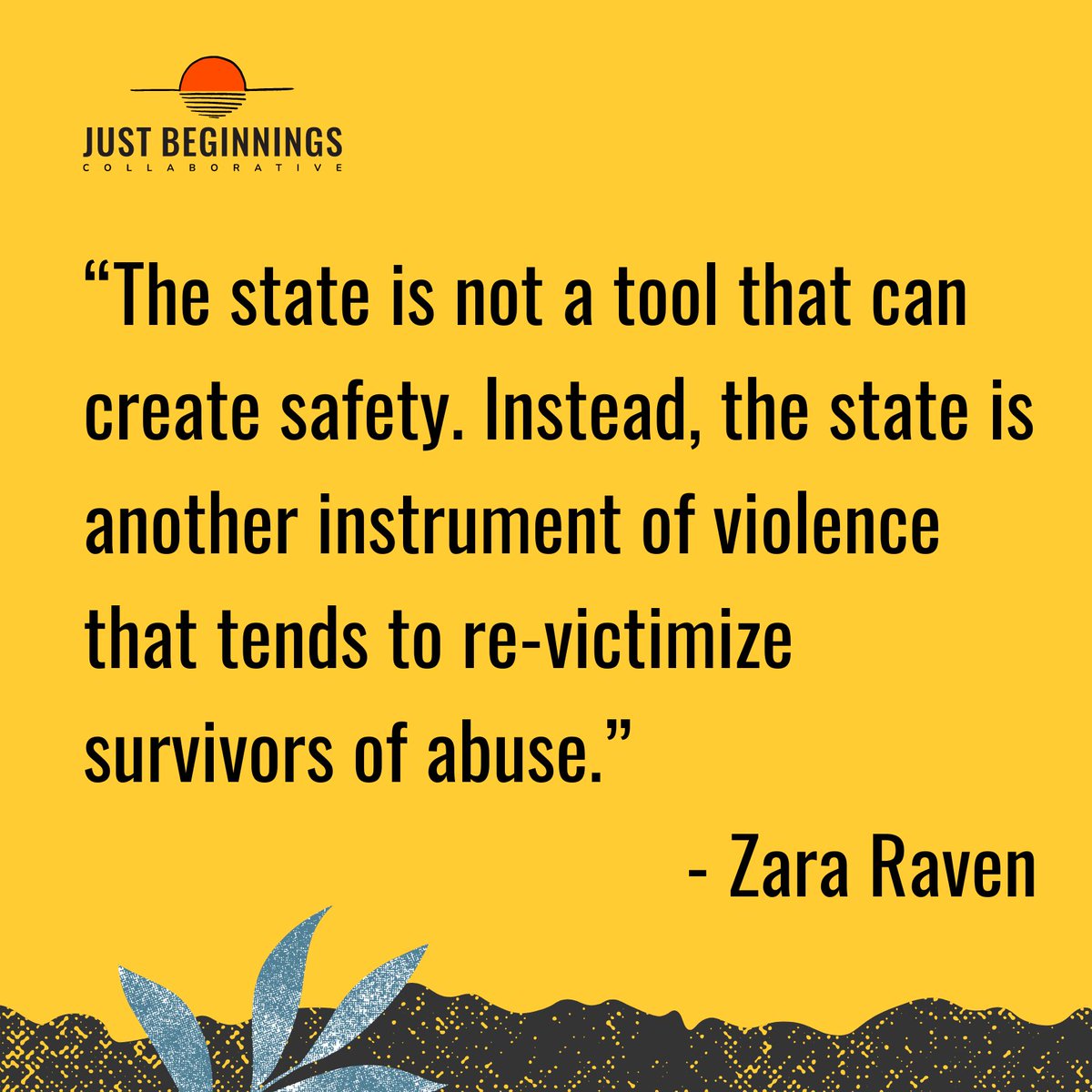 We can’t expect a system built for punishment and coercion to also provide safety for #CSA survivors. Listening to what survivors want and providing them with an outlet to express and meet their needs is a much better alternative

#transformativejustice #abolitionistfeminism