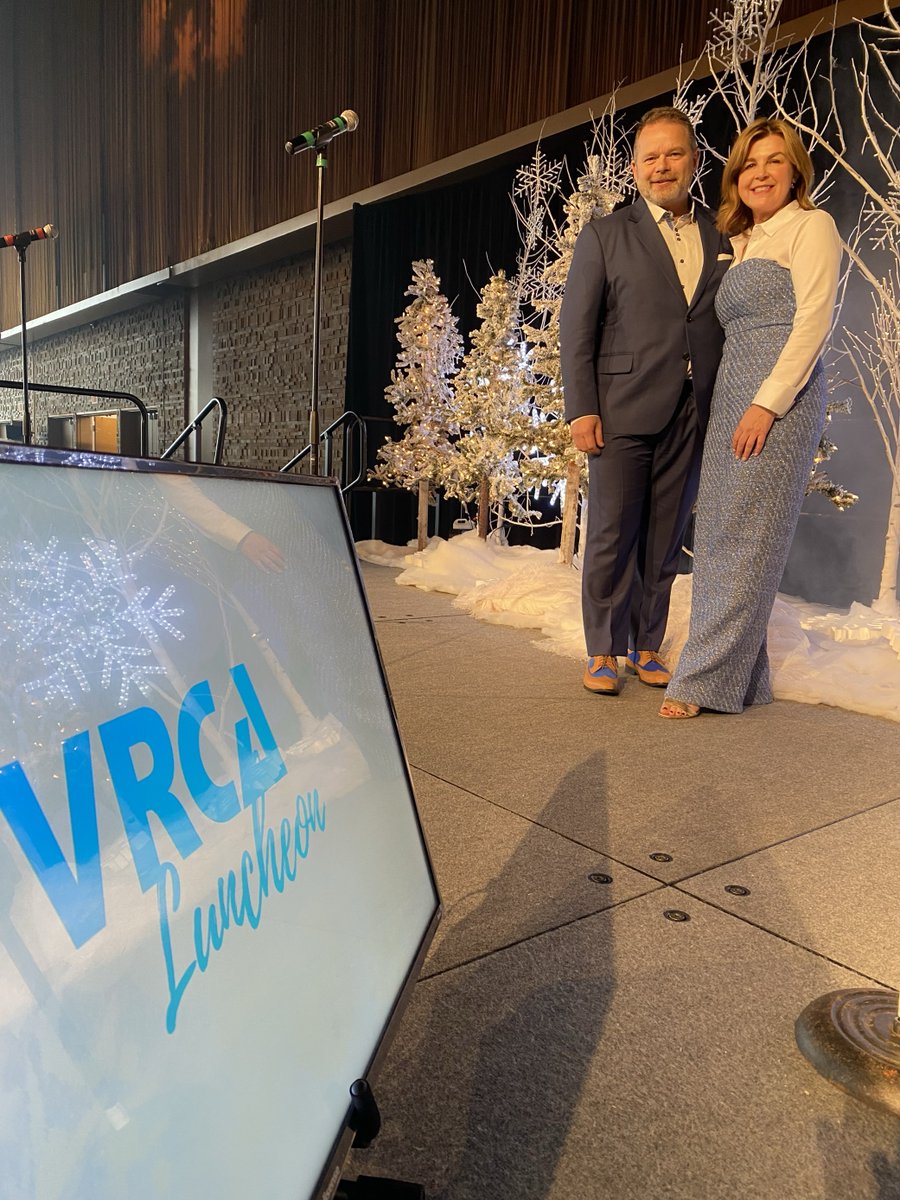 thisisBCCA's tweet photo. Holiday Cheer at the VRCA Luncheon! 

📸: BCCA President @AtchHQ at the luncheon with Jeannine Martin, President of the Vancouver Regional Construction Association 

#vrcaluncheon #bcconstruction #vancouver
@VanConstruction https://t.co/CUJmgheNMh