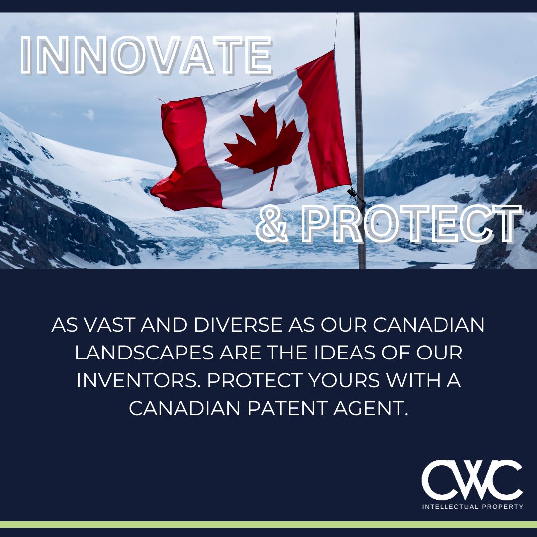 wilsonpatents's tweet image. As vast and diverse as our Canadian landscapes are the ideas of our inventors. Protect yours with a Canadian patent agent. 🍁🌌 For more information visit our website at wilsonpatents.com.
#SecureYourIdea #CanadianInnovation #Patents #CanadianDream #InnovateAndProtect