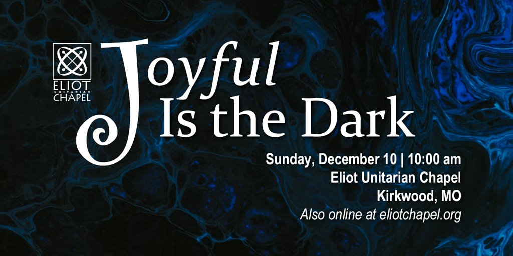 As the shortest days of the year are upon us, we take a look at what gifts (if any), darkness can bring. Join us as we host guest speaker Sabrina Trupia and enjoy music from The Tritones throughout the service!