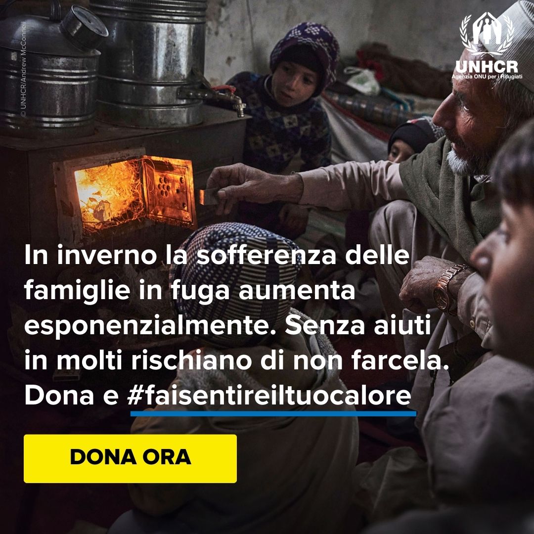 Nel mondo 114 milioni di persone sono in fuga da guerre, persecuzioni, violenze e violazioni dei diritti umani. Unisciti a <a href="/unhcr/">UNHCR</a> per non lasciarli soli.
#faisentireiltuocalore con un regalo solidale bit.ly/regalisolidali… <a href="/lucarallo/">Luca Rallo</a> <a href="/paoloigna1/">paolo ignazio marong</a> <a href="/franzrusso/">Franz Russo</a> <a href="/BaDiPs/">Barbara Di Paola</a> <a href="/EliSoglio/">Elisabetta Soglio</a>