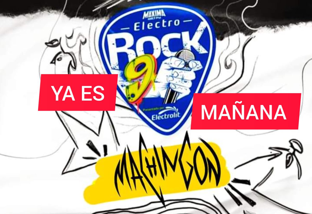 MACHINGON's tweet photo. Mañana nos vemos💥
📍Parque agua azul
📆 Sábado 9 de Diciembre
⏰ 2:00 pm
Entrada libre sin boleto 🎫 - cupo limitado
#electrorock9 #rock #maxima1067fm #MACHINGON https://t.co/Ak80i1kDLL