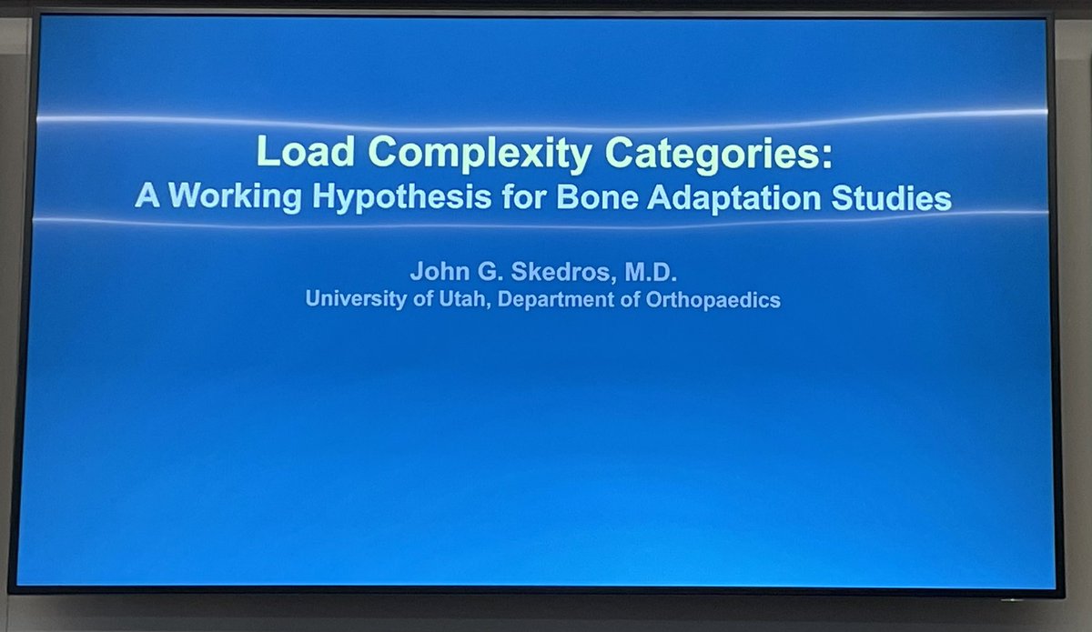 Really great talks on how compression and tension nuances influence load adaptions by <a href="/DrJohnSkedros/">John Skedros</a> - at December <a href="/CUOrtho/">CU Orthopedics</a> Grand Rounds. More nuances of the Wolff’s law elaborated at the Mack Clayton lectureship @CUOrthoResearch.