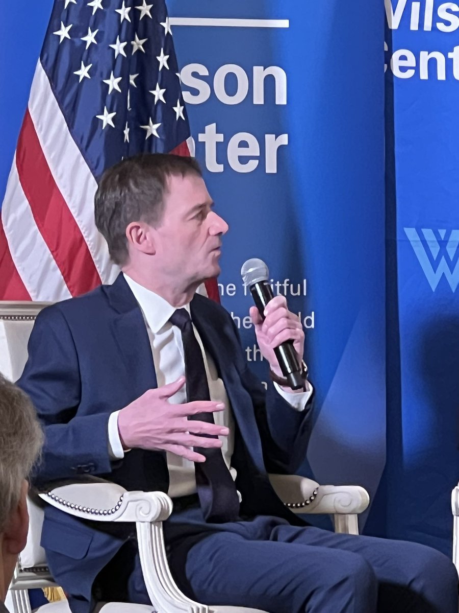 WilsonCenterNG's tweet photo. Ambassador David Hale closed the @WilsonCenterMEP event with leaders from Saudi Arabia, Jordan, Egypt and Qatar, saying their statements underscore “the awareness that the pre-October 7 world is done” and a new status quo is needed. https://t.co/JmYzI5ksgp