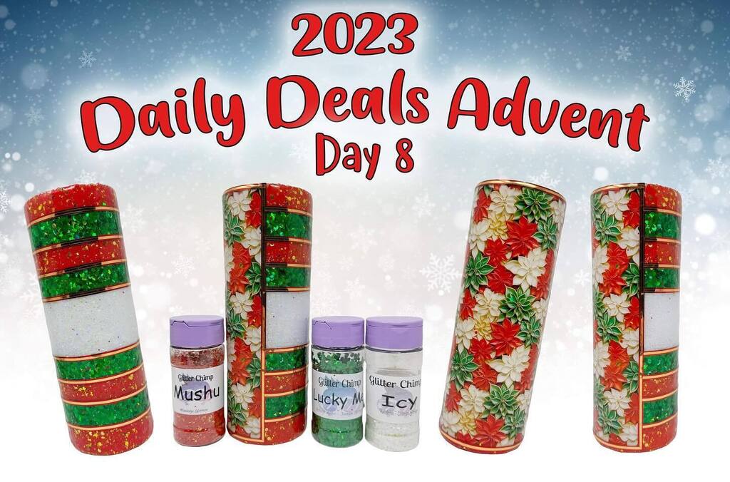 GlitterChimp's tweet photo. Daily Advent Deal 8!  3 stunning holiday colors for an amazing price!  Only $7.19!  This pack is a steal and won’t last long!
https://t.co/2lZaawJJ2R
#glitter #glitterchimp #dailydeal #glitteradvent #glittersale #craftglitter #tumblerglitter #makeit #sparkle https://t.co/tTFM3WR8nJ