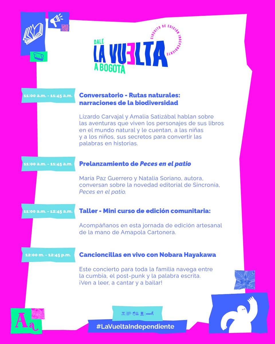 leo_independ's tweet photo. ¿Qué hacer en #LaVueltaIndependiente🎈📚 ¡La tercera edición de La Vuelta, Feria Nacional de Editoriales Independientes, te espera!

#LEOBogotá #LaVueltaIndependiente https://t.co/P3FAi0CJ4A