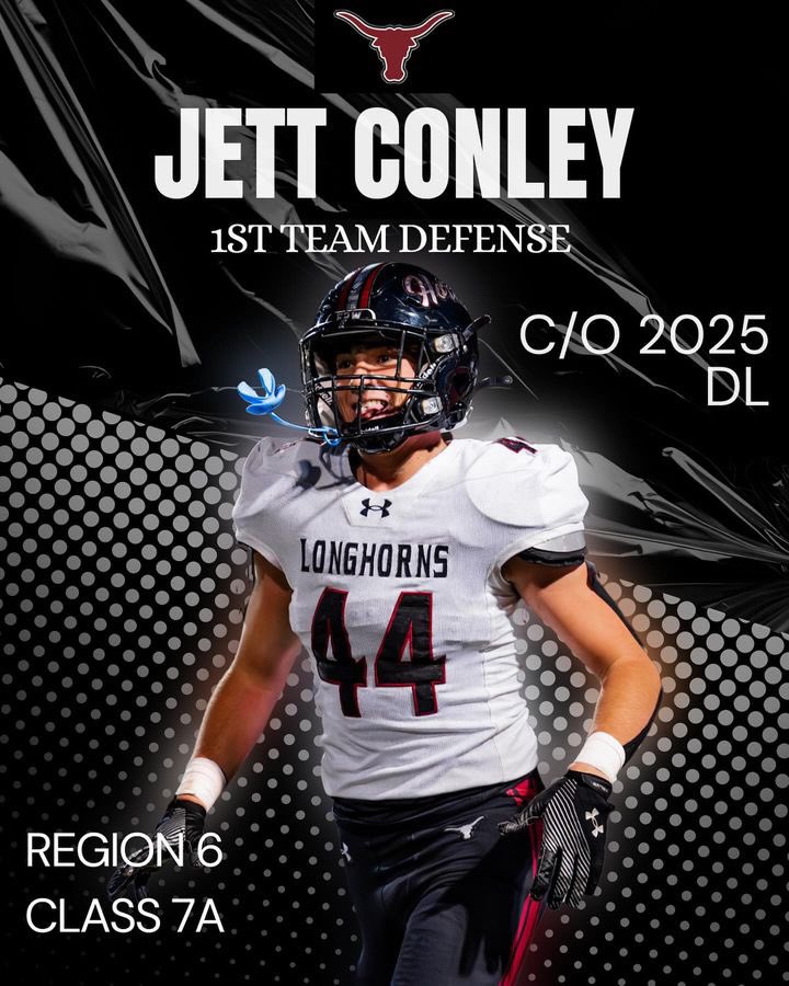 CONGRATULATIONS to @jett_conley for being named All Region 6-7A FIRST TEAM DEFENSE {by.ram1rez}