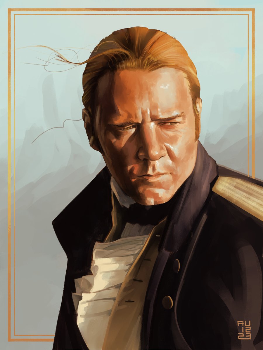 I love 'Master and Commander' to pieces! One of my favorite movies. And Russell Crowe is so great in it. This is a painting practice starring the one and only Jack Aubrey, hope you like it!

 #MasterAndCommander #RussellCrowe
 #FanArtFriday #illustration #posterart