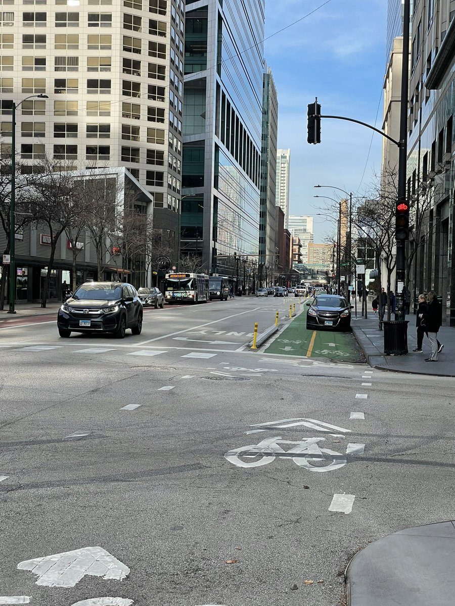 Come for the blocked bike lane, stay for the blocked bus lane