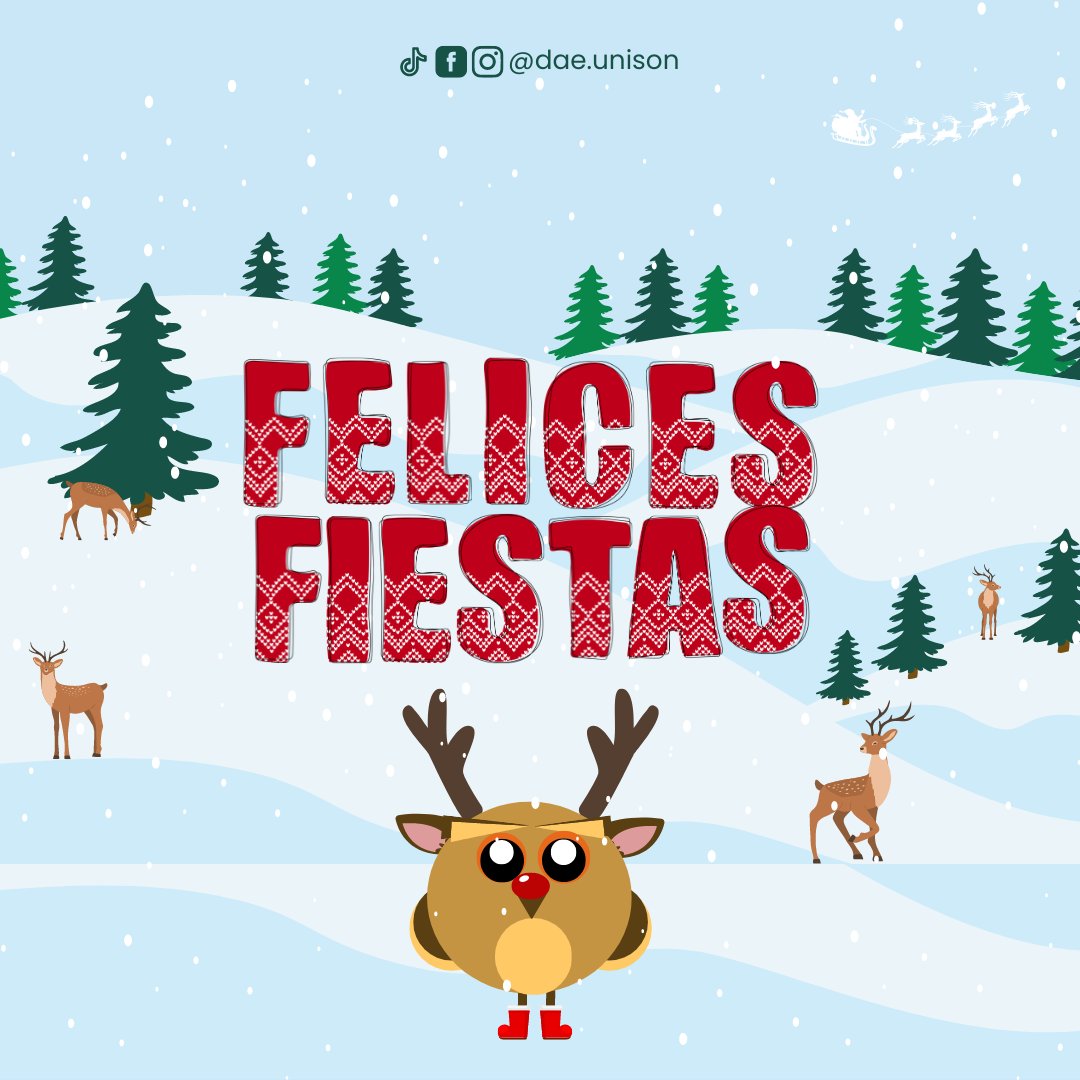 dae_unison's tweet photo. Las evaluaciones extraordinarias concluyen hoy y con eso las actividades de todas y todos nuestros estudiosos búhos.🦉
Les deseamos excelentes vacaciones, esperando la pasen de lo mejor en compañía de sus seres queridos.❤️
¡Nos vemos el próximo semestre búhos!🤓
¡Felices fiestas! https://t.co/kM1kUjtNxf