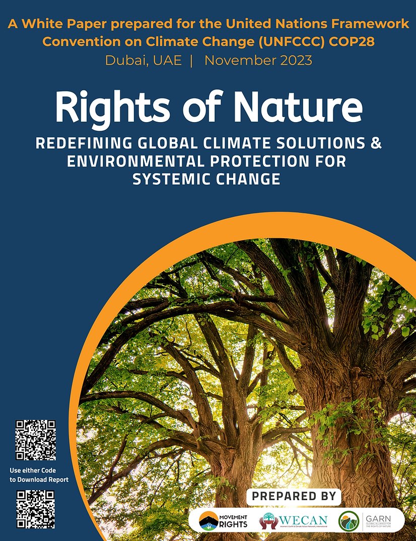 🌍 News from #COP28! 📄 🌿 GARN, along with <a href="/WECAN_INTL/">WECAN, International</a> &amp; <a href="/movementrights/">Movement Rights</a>, unveils a groundbreaking White Paper, "Redefining Global Climate Solutions &amp; Environmental Protection for Systemic Change," on the #RightsofNature.

🌐✨ Download the report now: garn.org/cop28-white-pa…