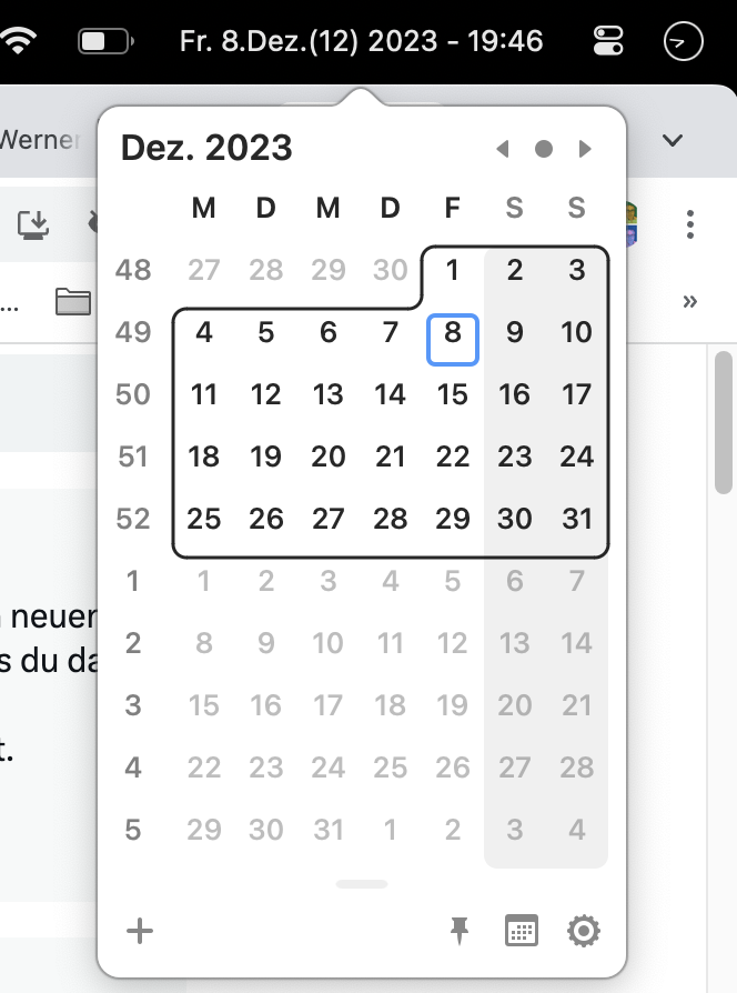 _wemu's tweet photo. well if this isn't the best clocky thing on MacOS with a useful, browsable calender by @mowgliiapps - dear lord Apple watch and learn! https://t.co/IGF3RYlWcm