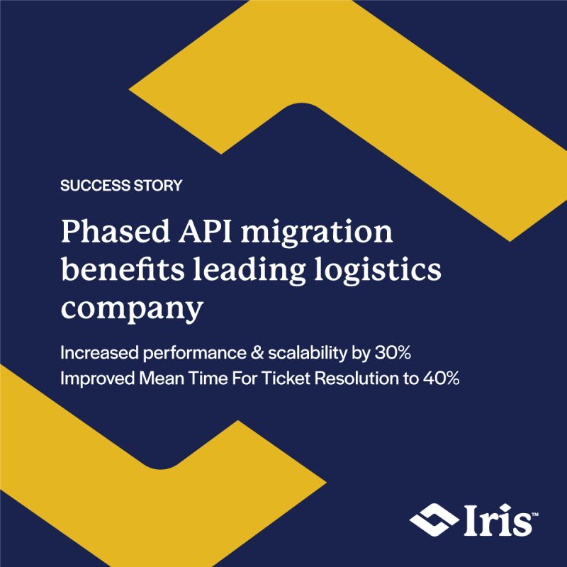 IRISSoftware's tweet photo. Phased migration of Boomi APIs to Apigee helps a leading logistics company improve performance and scale without business disruption. Learn more at https://t.co/iWx1RCu768
#APImigration #CustomerExperience #APIGovernanceSystem #APIManagement #IrisSoftware https://t.co/YbXUdU7A0l