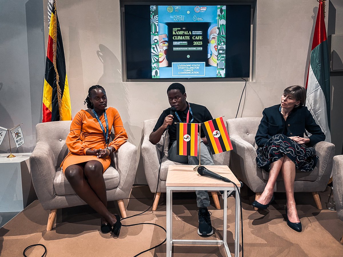 jonahkirabo's tweet photo. What a day #COP28!

I began with an #EndFossilFuel climate strike to show solidarity with our colleagues on the frontlines of the #climatecrisis. 

Later, I participated in two panels at the #Uganda-n pavilion to discuss Climate Storytelling, something that I am passionate about. https://t.co/FZ02HFz2D2
