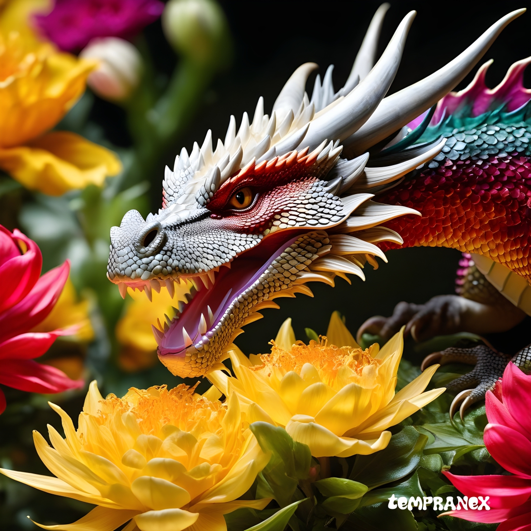 In a realm of myth and magic, where dragons soar above, A vibrant feast of blooms, a spectacle of love. The Flower Dragon Feast is a symphony of sight, Where petals dance and colors ignite. 🥰 #FlowerDragonFeast #DragonsAndFlowers #FantasyFestival #NaturesGlory #tempranex