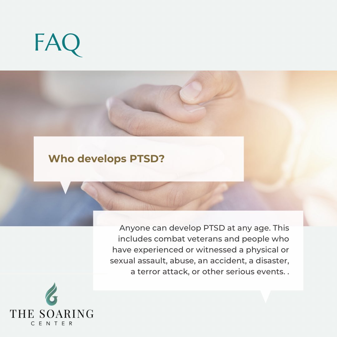 Let's break the stigma, foster understanding, and create a space where those affected by PTSD feel heard and supported. Healing is a journey, and empathy is a powerful step forward. 💙🌟 #TheSoaringCenter #TraumaInformedPractice #PTSD #PTSDAwareness