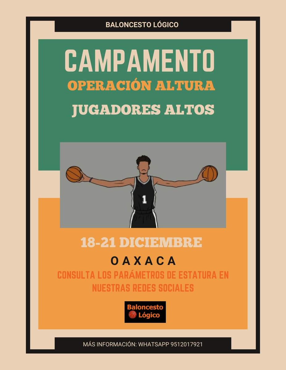 zamaed's tweet photo. Seguimos buscando a los jóvenes más altos de México. Trabajaremos el campamento junto al profe Franco Pinotti, experto en desarrollo de jugadores jóvenes de alto nivel, por años encargado del departamento de scouting de la ACB. https://t.co/XEszPQkNTt
